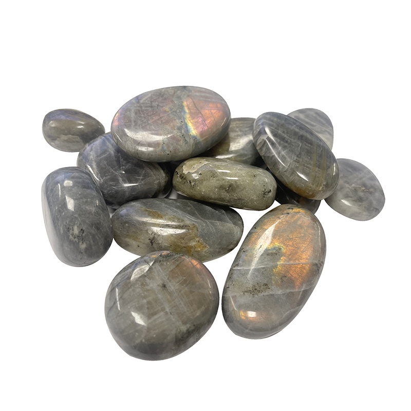 Galets polis - Labradorite violette - Madagascar - Sachet env. 1KG