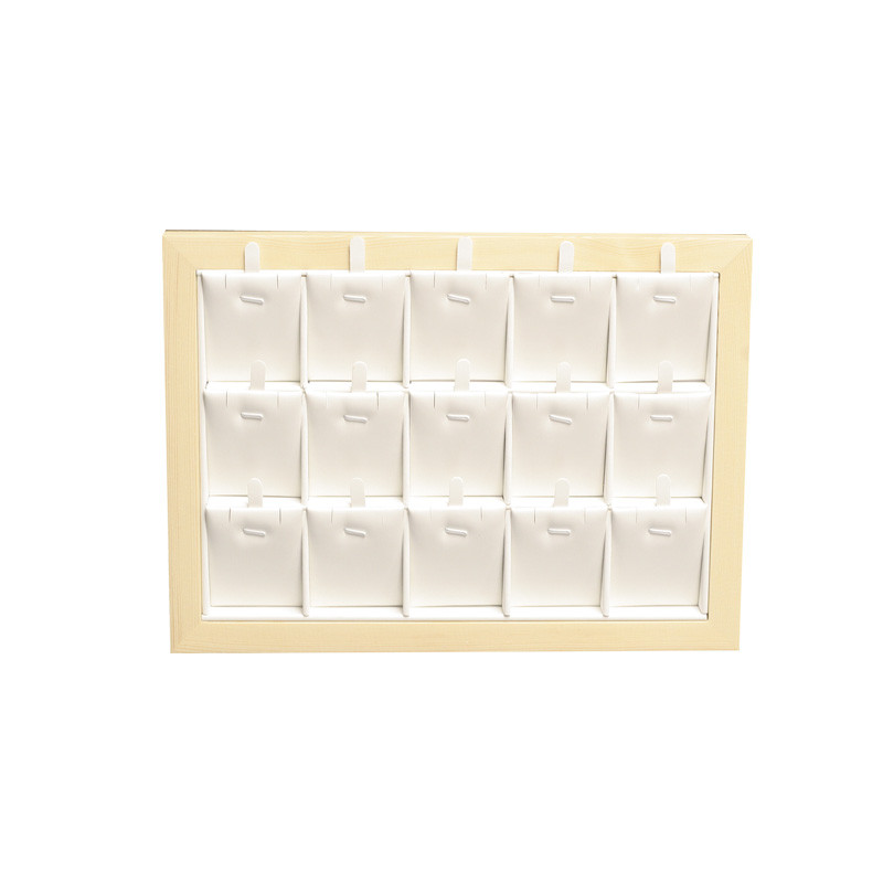 Plateau pendentifs blanc bords en bois (pin)