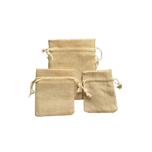 Pochettes toile de jute lot de 100 pcs