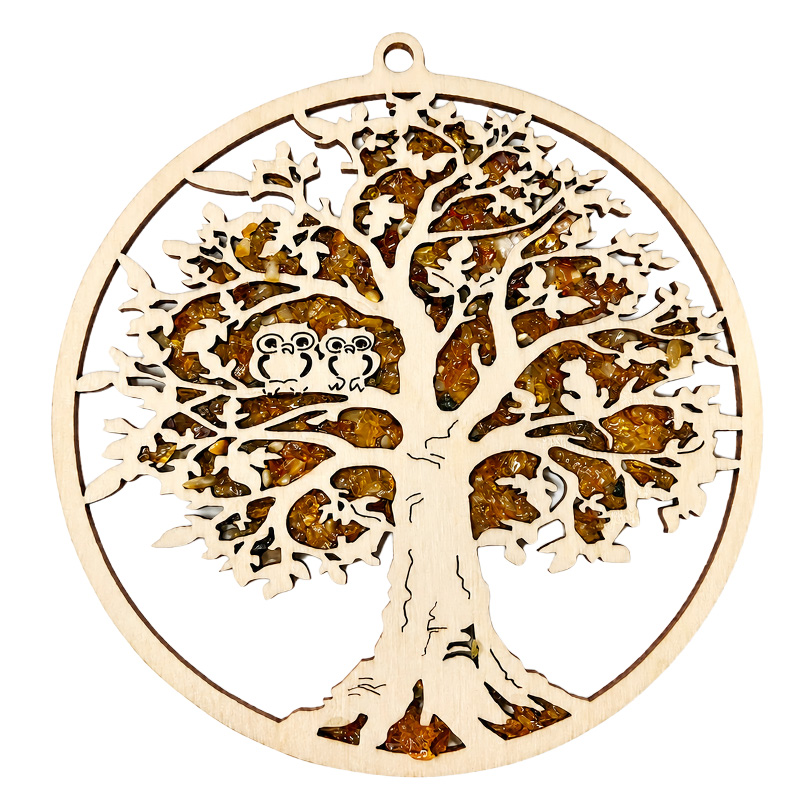 Magnet Vitrage ambré – Arbre de Vie ou Fleur de Vie