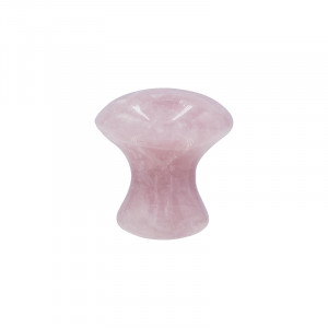 Massage champignon Gua sha en Quartz rose