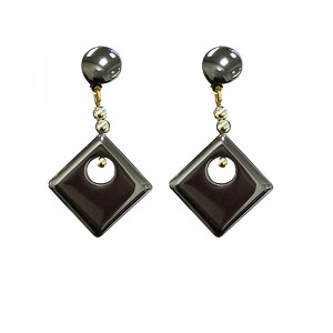 Boucles d'oreilles hématite - 10 pièces