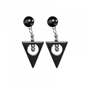 Boucles d'oreilles hématite - 10 pièces