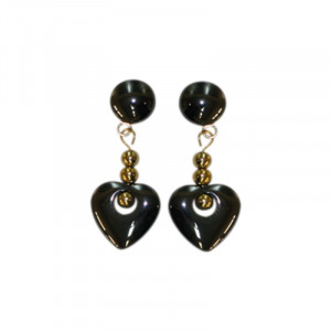 Boucles d'oreilles d'oreilles hématite 10 pcs