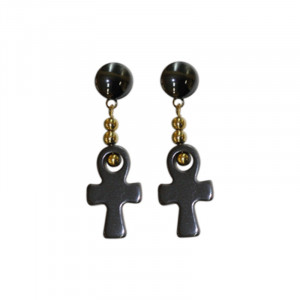 Boucles d'oreilles hématite - 10 pièces