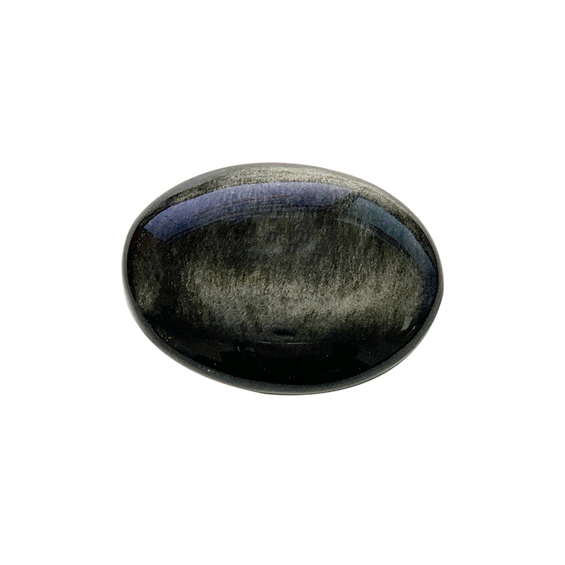 Galet obsidienne argentée (La pièce)