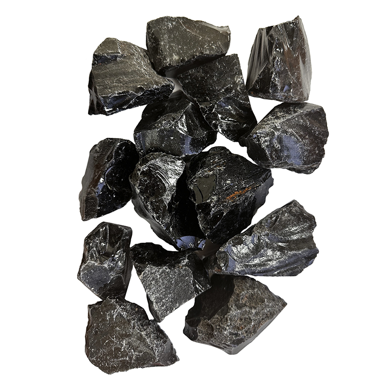 Obsidienne argentée brute du Mexique - Le kg - 3 à 6 cm