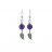 Boucles d'oreilles - Feuille acier - La paire