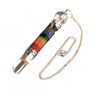Pendule chakra cristal 8.5cm
