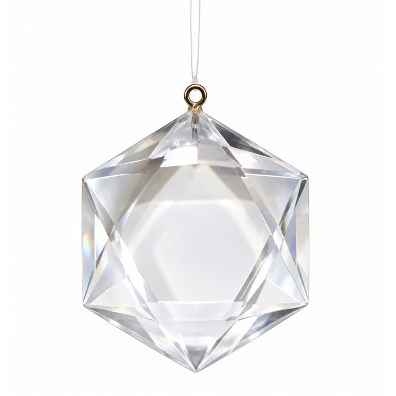 Pendule Cristal de roche Hexagone sur fil nylon