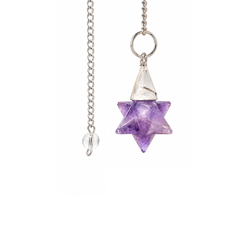 Pendule Merkaba en pierre naturelle