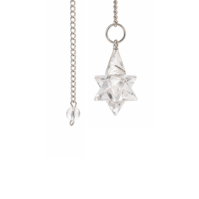 Pendule Merkaba en pierre naturelle