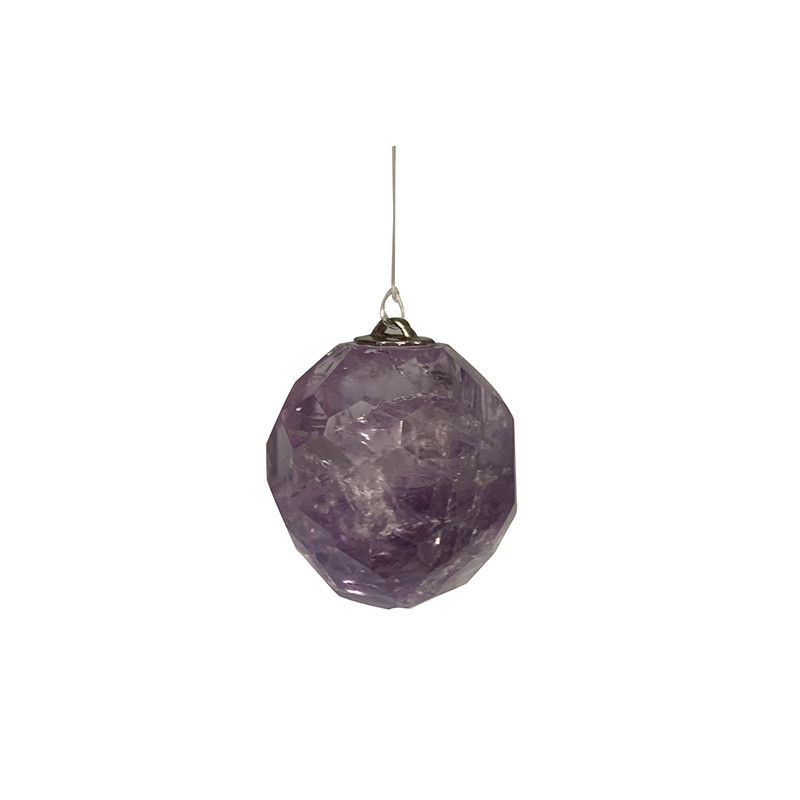 Pendule sphere amethyste facetté