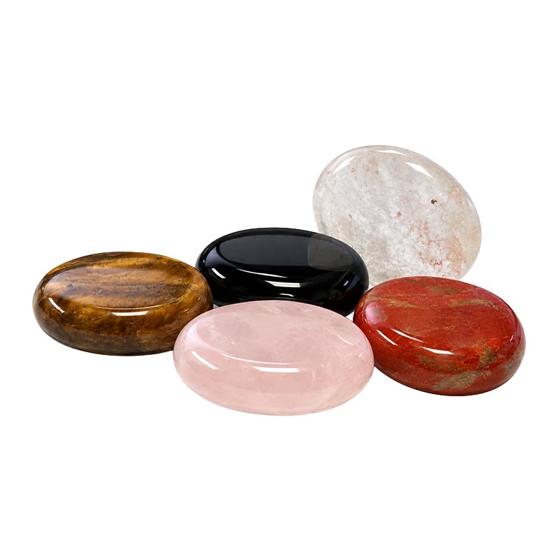 Pierre plate - lot de 5 pièces - différentes pierres