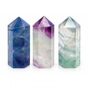 Fluorite multicolore - Pointe repolie - 3.5 cm - La pièce