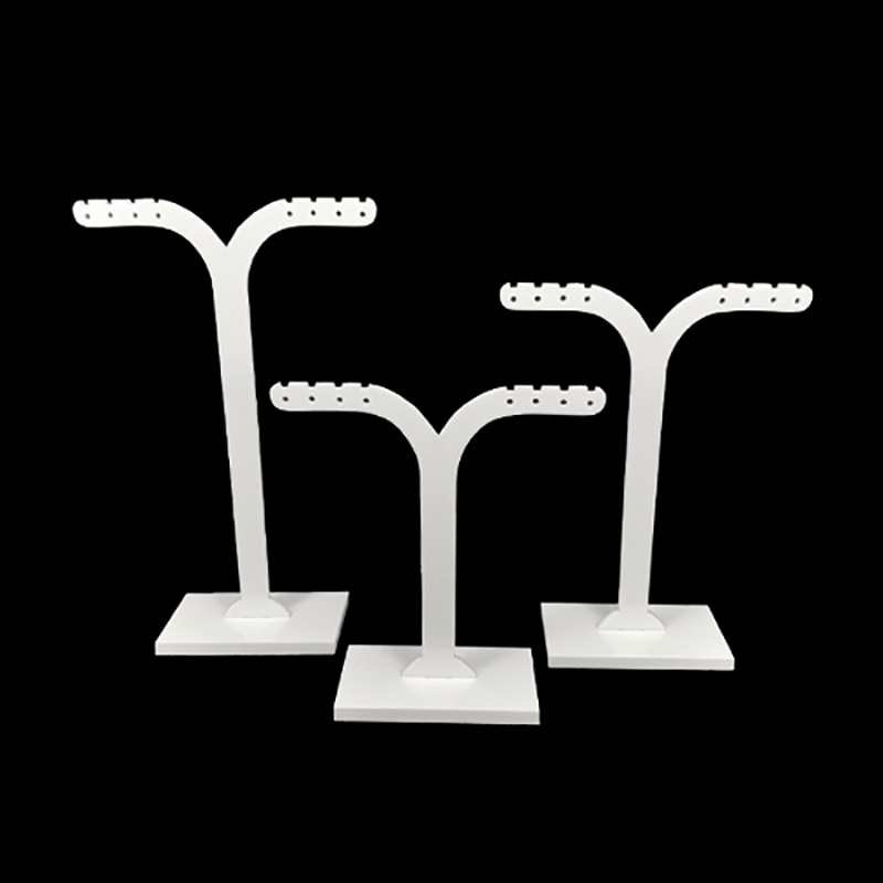 Présentoirs boucles d'oreilles blancs - 3*3 pièces