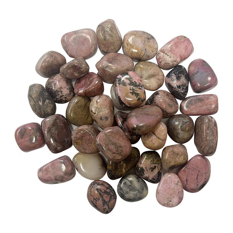 Rhodonite rond pierres roulées les 500 grs