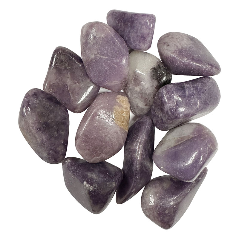 Lepidolite pierres roulées le lot de 500 grs
