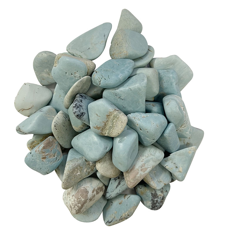 Opale bleue de Madagascar pierres roulées 1KG