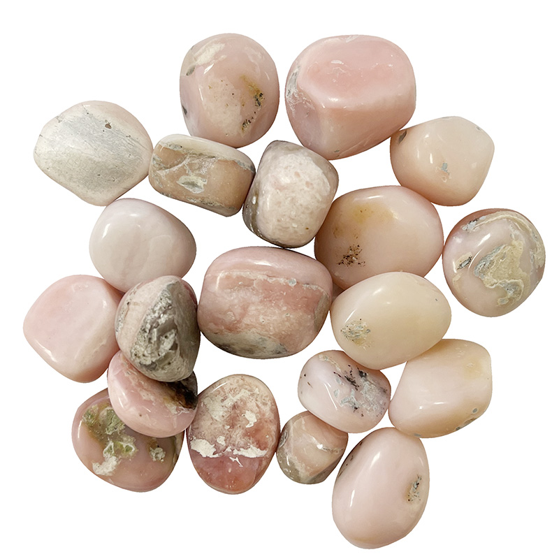 Opale rose du Pérou pierres roulées le lot de 250 grs