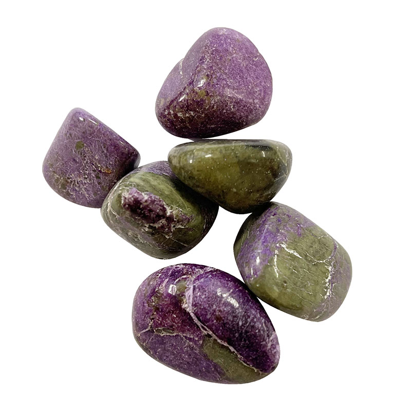 Stichite et serpentine (Atlantasite) pierres roulées les 50 grs
