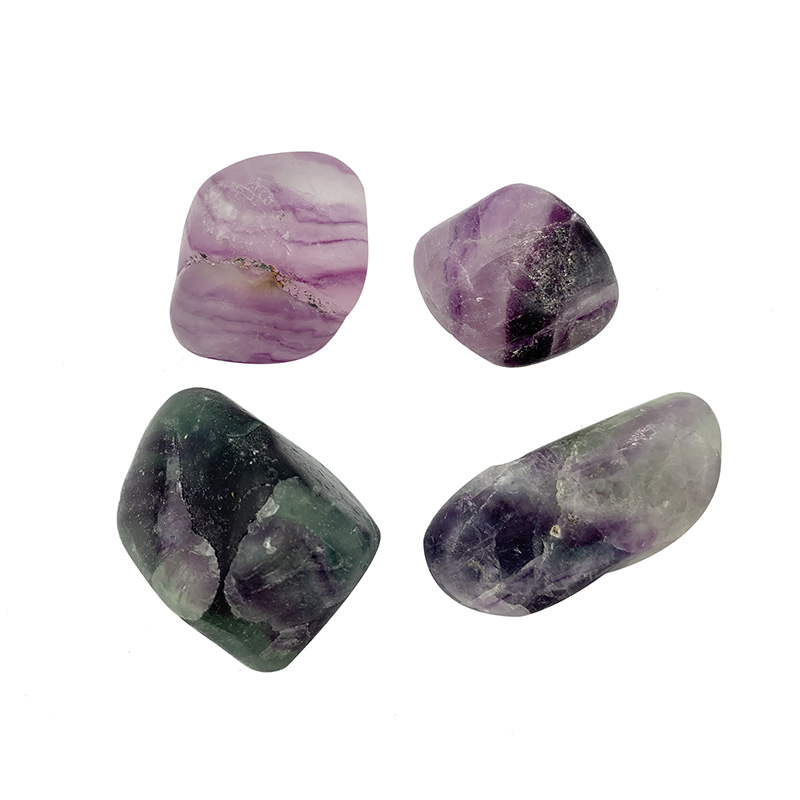 Fluorite Chine verte et violette galet GM, la pce