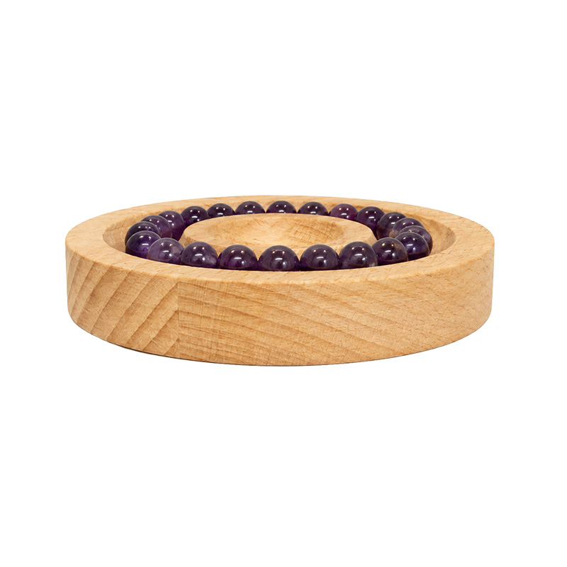 Présentoir rond en bois de hêtre pour bracelet – 9,2 x 1,5 cm - La pièce