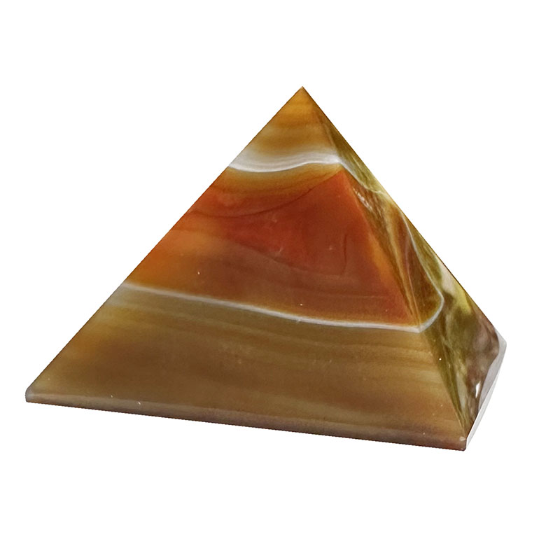 Pyramide agate teintée ROUGE - La pièce