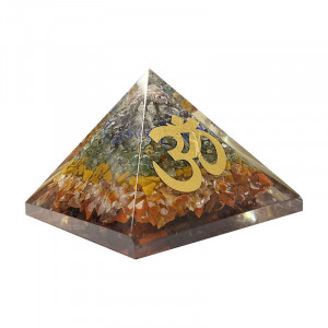 Orgonite 7 chakra pyramide Aum