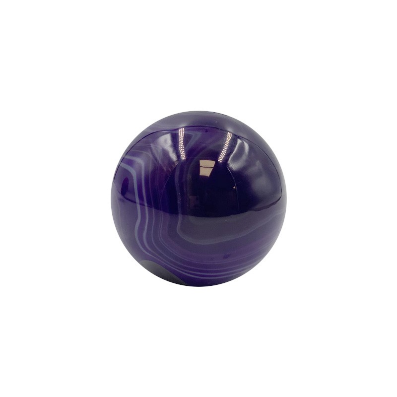 Sphère en agate teintée violette du Brésil