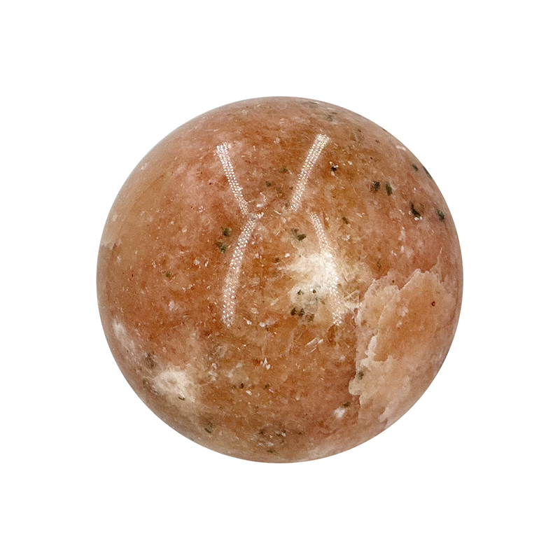 Sphère Calcite beige orange de Madagascar - La pièce