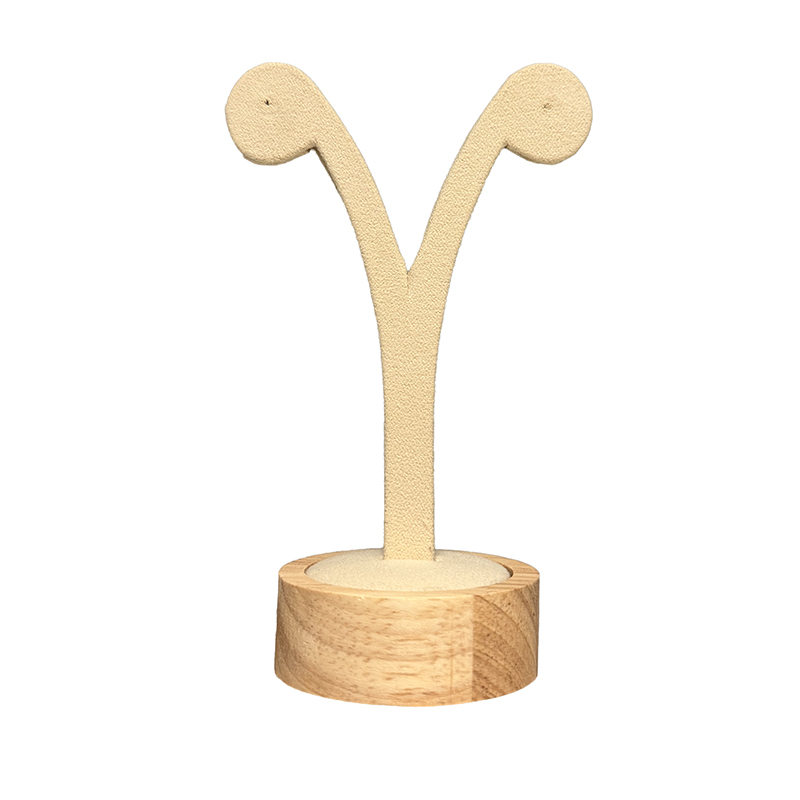 Support Boucles d'Oreilles Contour Bois