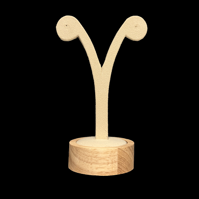 Support Boucles d'Oreilles Contour Bois