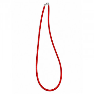 Cordon rouge semi-rigide 3,5 mm avec fermoir en argent 0.925 – 47 cm – Lot de 5 pièces