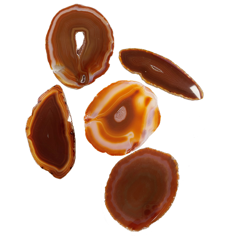 Agate Fine - env. 6 à 8 cm (Taille 2) - Les 5 pièces - Qualité B