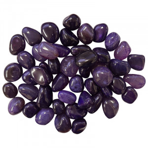 Agate teintée violette pierres roulées 1KG