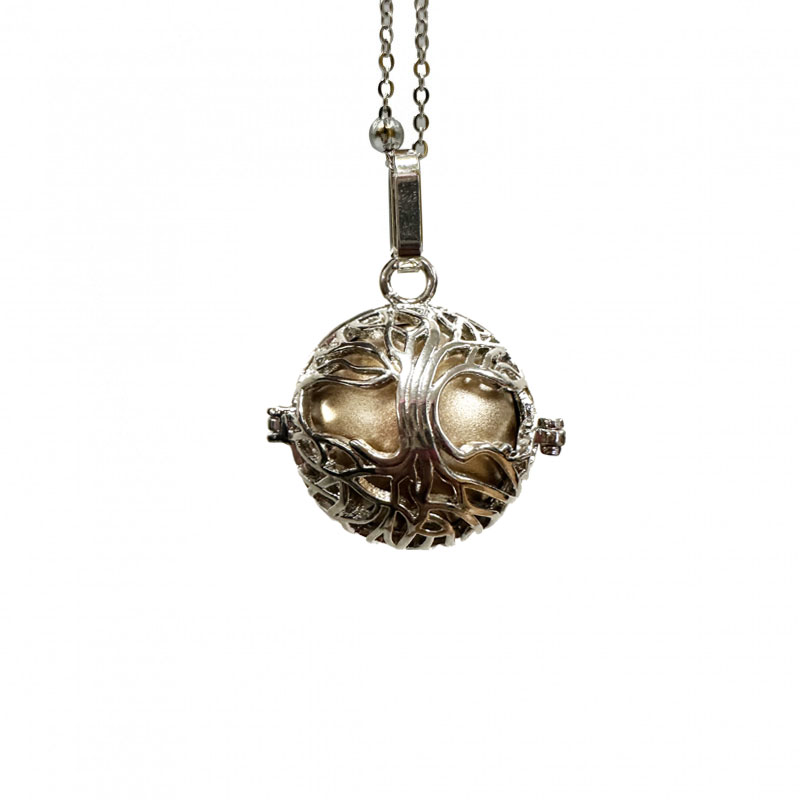 Pendentif Bola Arbre de vie avec boule bronze grelot