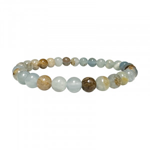 Bracelet en Aragonite bleue - Perles de 6 mm