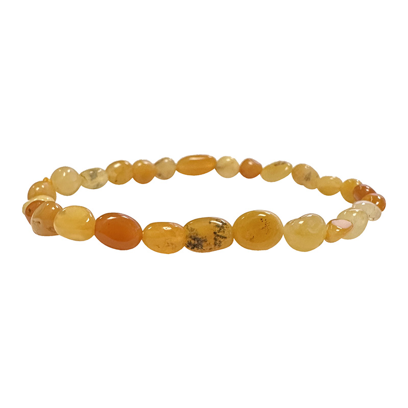 Bracelet grains en Calcite orange lot de 4 pièces