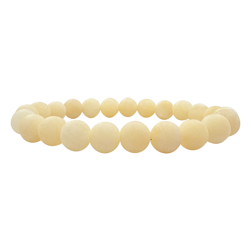 Bracelet calcite orange dépolie 6 ou 8 mm