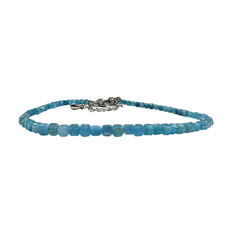 Bracelet carré facetté Apatite