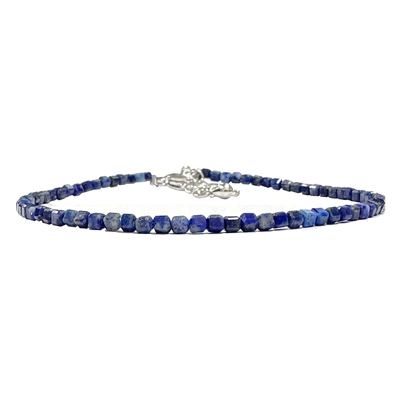Bracelet carré facetté en Lapis Lazuli