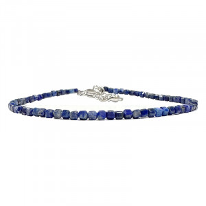 Bracelet carré facetté en Lapis Lazuli