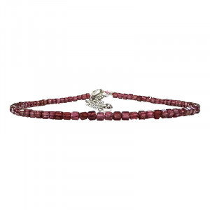 Bracelet carré facetté en Grenat