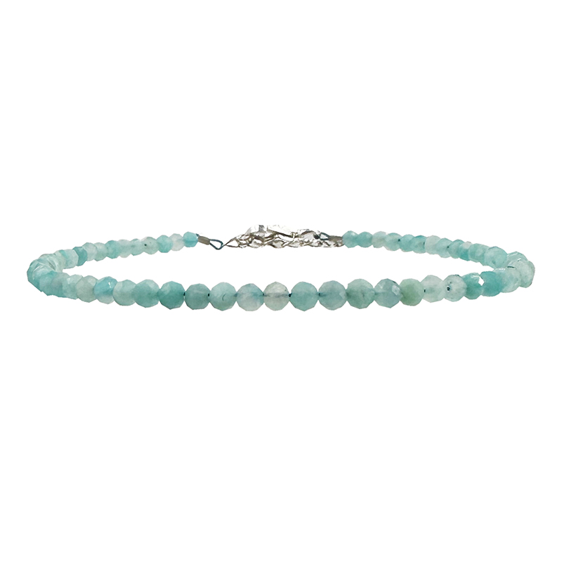 Bracelet Amazonite facettée de 2.5 mm