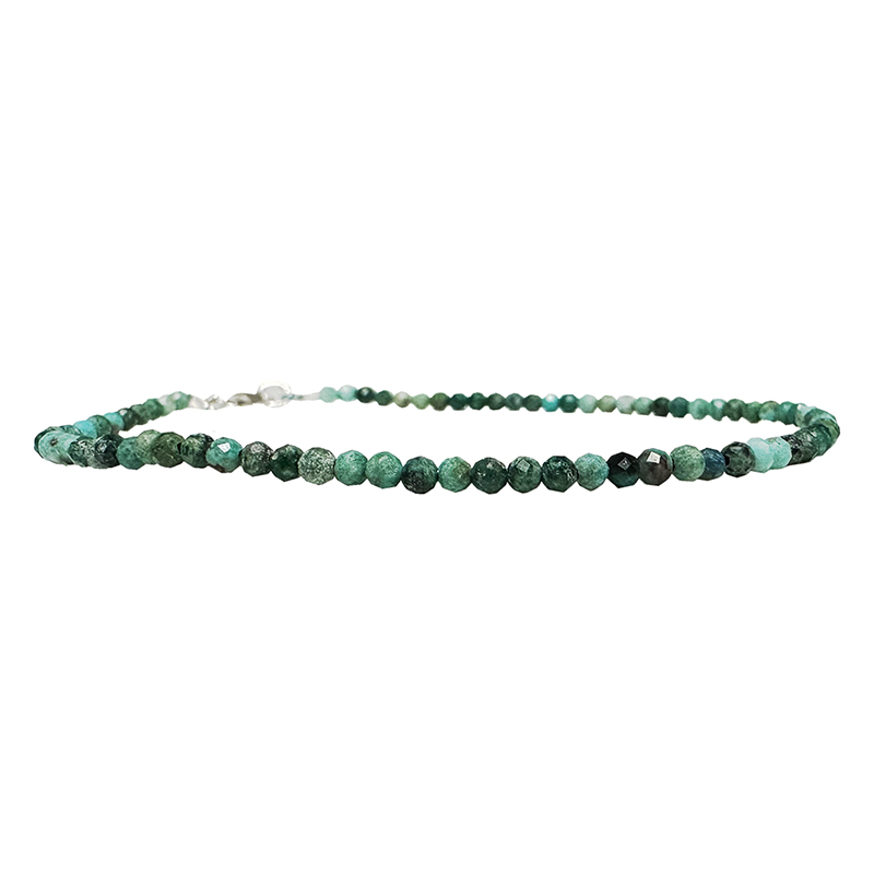 Bracelet Chrysocolle facettée de 2 mm