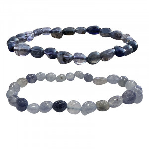 Bracelet iolite grains lot de 4