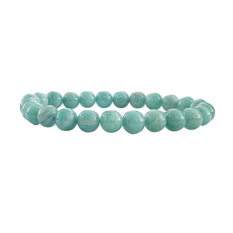 Bracelet Amazonite 8 mm - 20 cm ou 22,4 cm - La pièce