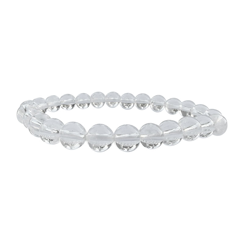 Bracelet Cristal de Roche 8 mm - 20 cm ou 22,4 cm - La pièce