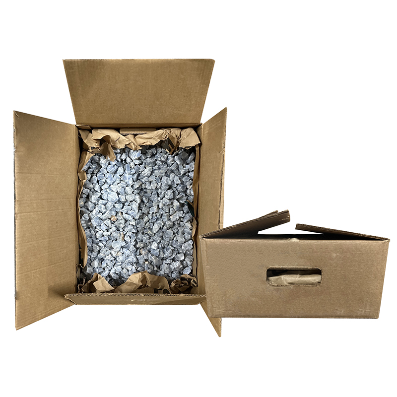 Calcite bleue en provenance du Mexique - Le carton de 25 kg